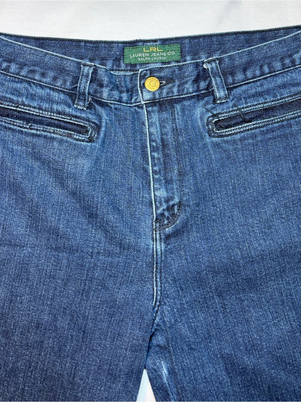 Lauren Ralph Lauren Jeans Co Womens 10 Dark Wash Straight Leg Denim Blue Pants